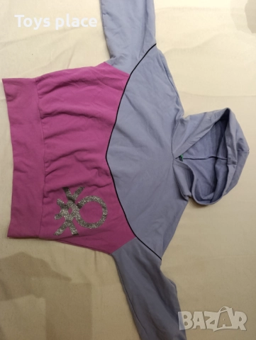 11-12г къс суичър худи Benetton , снимка 3 - Детски анцузи и суичери - 52584666