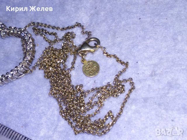 ШАРМАНТНО СЪРЦЕВИДНО СРЕБЪРНО АРТ КОЛИЕ МЕДАЛЬОН СРЕБРО с ПЕЧАТИ S 925 9.38 с ИСКРЯЩИ ЦИРКОНИ 28493, снимка 6 - Колиета, медальони, синджири - 41388798