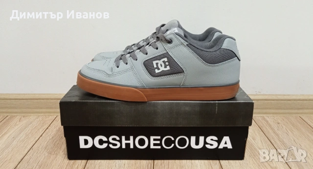 ЧИСТО НОВИ! Обувки, кецове DC EO-Pure Grey, размер 44, снимка 3 - Спортни обувки - 53435365