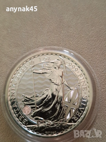 Сребро 1oz. Британия, снимка 3 - Нумизматика и бонистика - 53475100