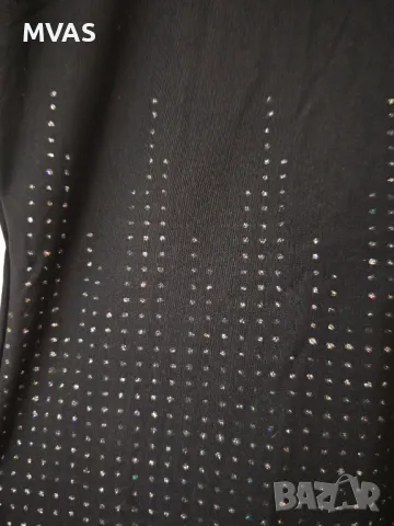 Нов черен парти топ блестящ XS размер, снимка 3 - Корсети, бюстиета, топове - 49447171