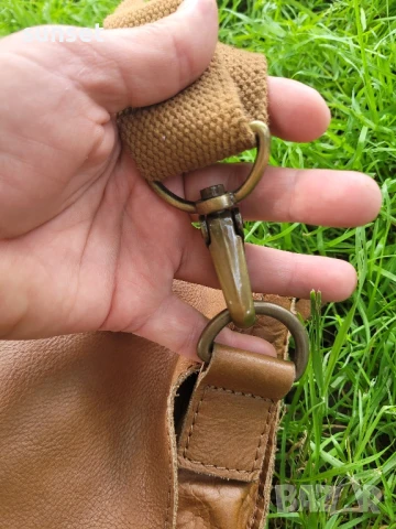 messenger bag ЕСТЕСТВЕНА кожа, кафява чанта работна( лаптоп, документи), снимка 4 - Чанти - 50617759