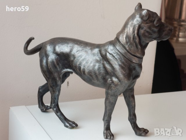 WMF-Посребрена фигура на куче 1910-1925 год., снимка 6 - Антикварни и старинни предмети - 41611128