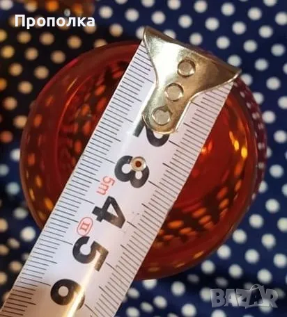 Коледен Сервиз  6 души, звънко, оригинално, червено стъкло , снимка 3 - Чаши - 47720832