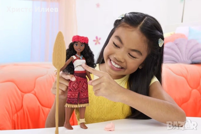 Пееща кукла Disney Princess Ваяна с аксесоари 32 cm, снимка 4 - Кукли - 53428283