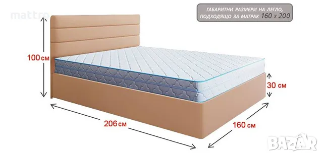 (-30%) Легло Salvador Base с БЕЗПЛАТНА ДОСТАВКА из цялата страна!, снимка 3 - Спални и легла - 47366218