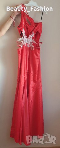Червена абитуриентска рокля , снимка 3 - Рокли - 35683314