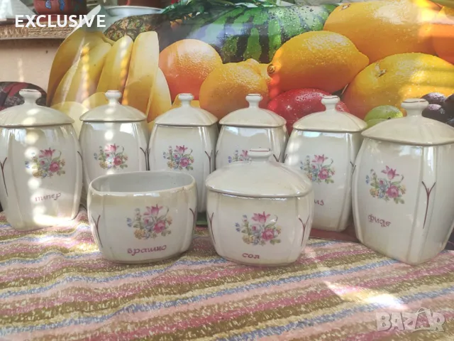 	Старинни порцеланови съдове за подправки, олио, оцет, снимка 3 - Аксесоари за кухня - 49989066