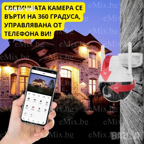 СФЕРИЧНА ВЪНШНА КАМЕРА С КАРТА ПАМЕТ 128GB, снимка 8 - HD камери - 41885825