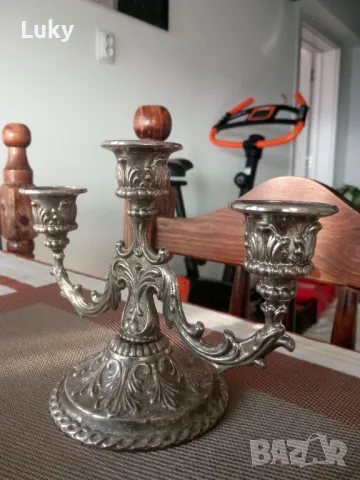 Красив ,старинен свещник., снимка 1