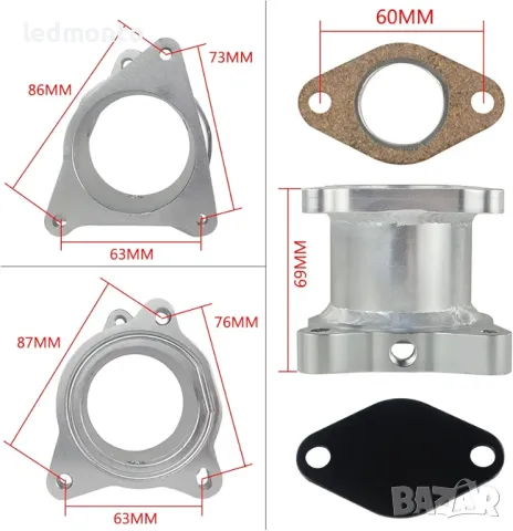 EGR рейспайп EGR делейт кит - Common Rail TDI двигатели 1.9 8v tdi 2.0 16v PD PPD 2.0 16v тди, снимка 3 - Части - 47271561