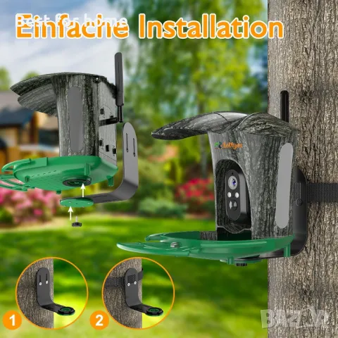 Инсталация за наблюдение на птици Lollyes Bird Feeder с камера и хранилка, снимка 6 - За птици - 48674934