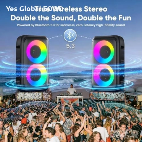 Караоке тонколона с 2 микрофона Bluetooth, снимка 6 - Тонколони - 53724694