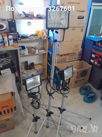 Стойка  с прожектор 3бр., снимка 4 - Други стоки за дома - 52918938