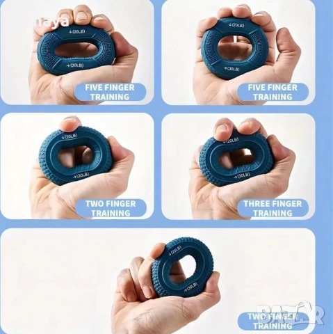 6461 Фитнес гума за стискане – тренажор за ръце и пръсти, снимка 3 - Фитнес уреди - 53779719