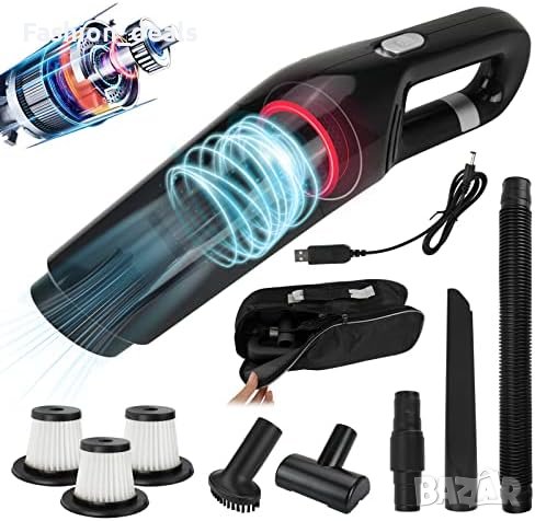 Нова Безжична Ръчна Прахосмукачка 120W За Дома и Кола