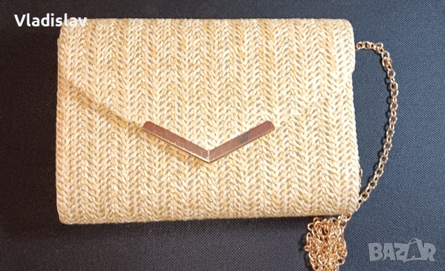 Сламена чанта Larcenciel, лятна плажна дамска чанта