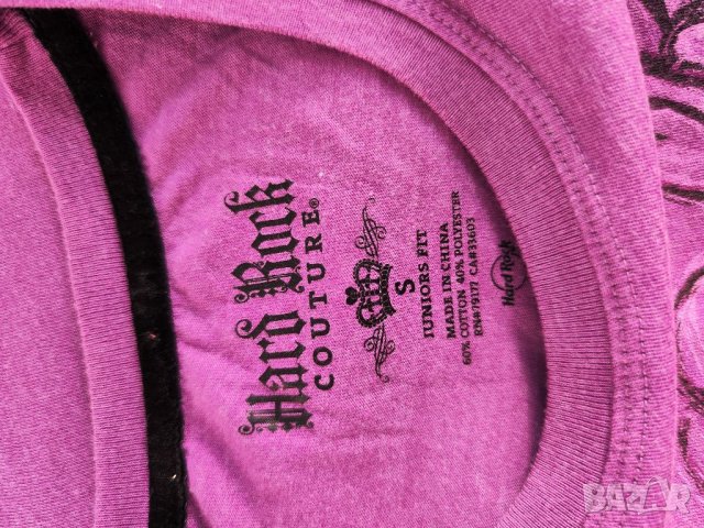 Hard Rock Coture London дамска тениска С/S размер, снимка 3 - Тениски - 41066399
