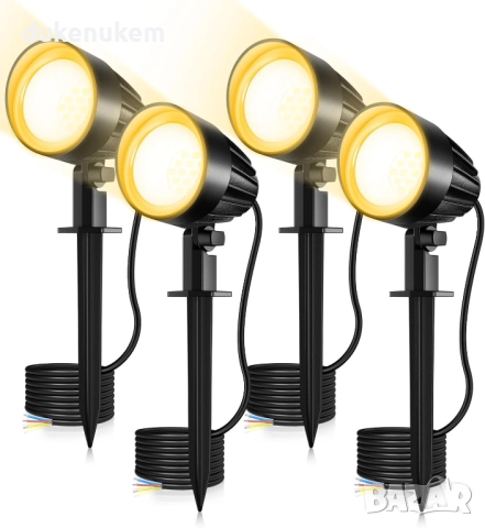 Комплект от 3 броя LED Градински прожектори 9W, 2700K, 680 lm
