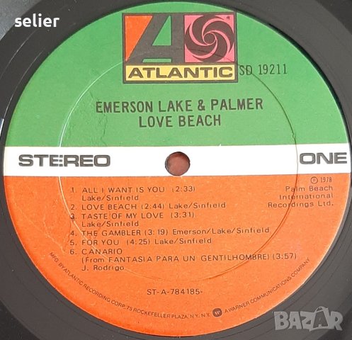 EMERSON LAKE PALMER -LOVE BEACH Американско издание 1978г Стул:ROCK , PROG ROCK Състояние на винила:, снимка 4 - Грамофонни плочи - 40544936