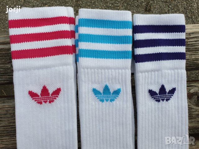 Оригинални спортни дълги чорапи Adidas Originals 42-46 номер, снимка 2 - Спортни дрехи, екипи - 35880421