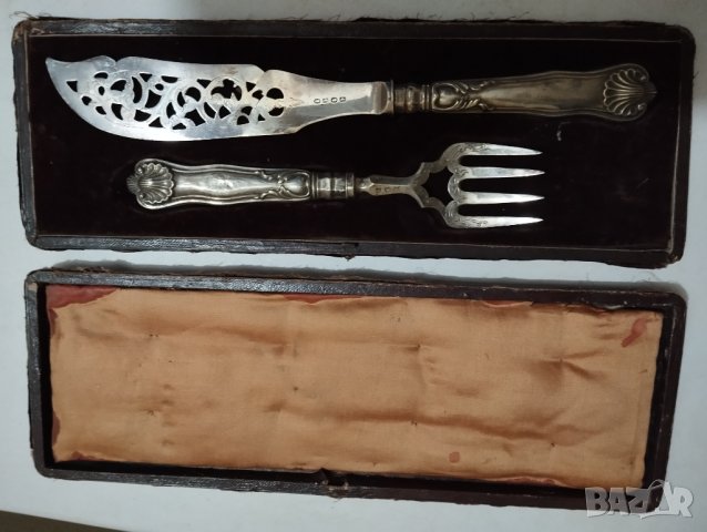 Посребрени месингови прибори арт деко