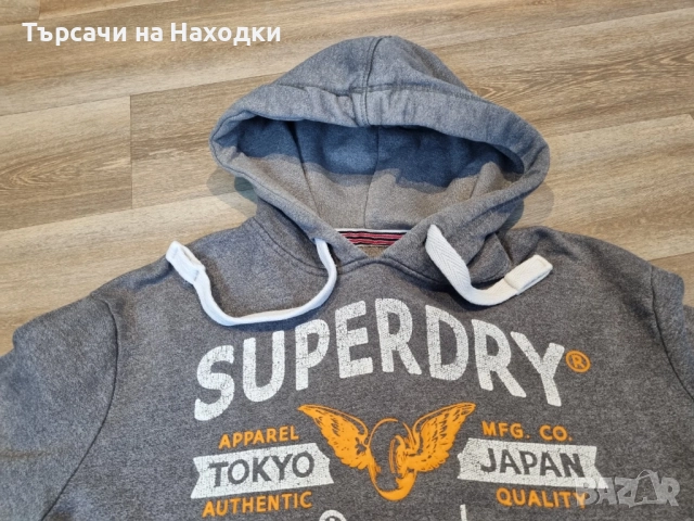 $95 Мъжки суичър SUPERDRY XL Hoodie Gym Running Football Top Jacket Men's , снимка 7 - Суичъри - 52113491