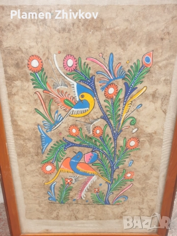 рамкирана картина под стъкло с акрилни бои, снимка 2 - Картини - 52332637