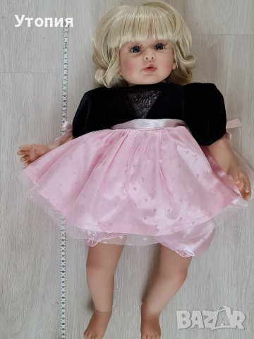  Реалистична кукла дете 55 см, отлична!, снимка 10 - Кукли - 44295253