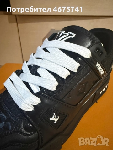 Louis Vuitton черни маратонки, снимка 5 - Маратонки - 52754810