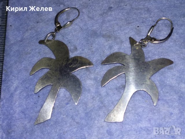 СРЕБЪРНИ ПАЛМИ ФИГУРАЛНИ СРЕБЪРНИ ОБЕЦИ КОВАНО СРЕБРО 925 МАЙСТОРСКА АРТ ДИЗАЙН ИЗРАБОТКА 29780, снимка 7 - Обеци - 40574545