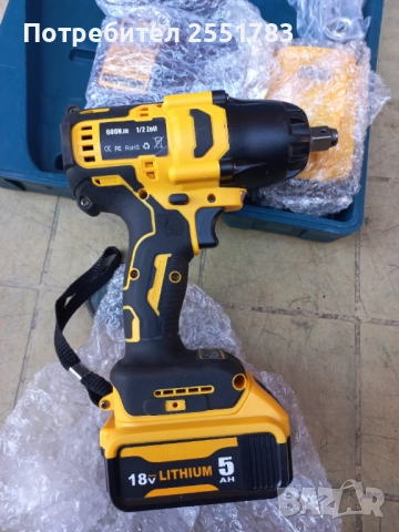 Безчетков ударен гаиковерт 600н/м, снимка 4 - Винтоверти - 52914920