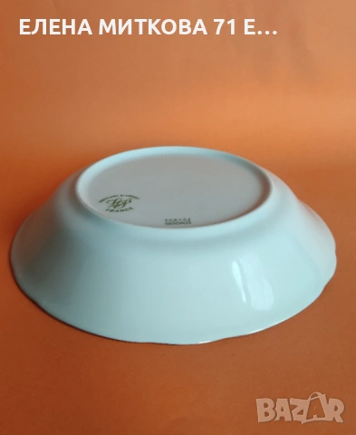 *Limoges France*чинии за основно и супа от блестящ бял порцелан платинен кант, снимка 12 - Чинии - 52136600