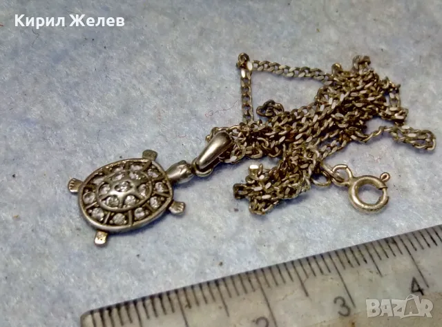 ФИГУРАЛЕН СКЪПОЦЕНЕН СРЕБЪРЕН МЕДАЛЬОН КОСТЕНУРКА СРЕБЪРНА ВЕРИЖКА КОЛИЕ РОДИРАНО СРЕБРО 925 47539, снимка 13 - Колиета, медальони, синджири - 49606084