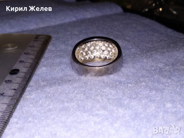 ПРЕКРАСЕН СКЪПОЦЕНЕН СРЕБЪРЕН ФЕШЪН ПРЪСТЕН СРЕБРО 925 с МНОГО ФАСЕТИРАНИ БЛЕСТЯЩИ ЦИРКОНИ 34426, снимка 11 - Пръстени - 39507258
