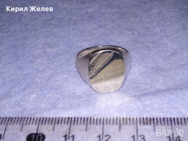 АРИСТОКРАТИЧЕН МАСИВЕН СРЕБЪРЕН ПРЪСТЕН ПОЛИРАНО до ОГЛЕДАЛЕН БЛЯСЪК СРЕБРО 925 РЪЧНА РАБОТА 38744, снимка 15 - Пръстени - 41741231