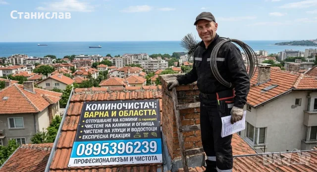 Бързо и чисто отпушване на комини, камини и улуци за Варна и региона