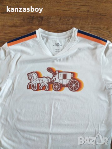 Coach Rainbow Taped Carriage Tee - страхотна мъжка тениска , снимка 2 - Тениски - 42103442