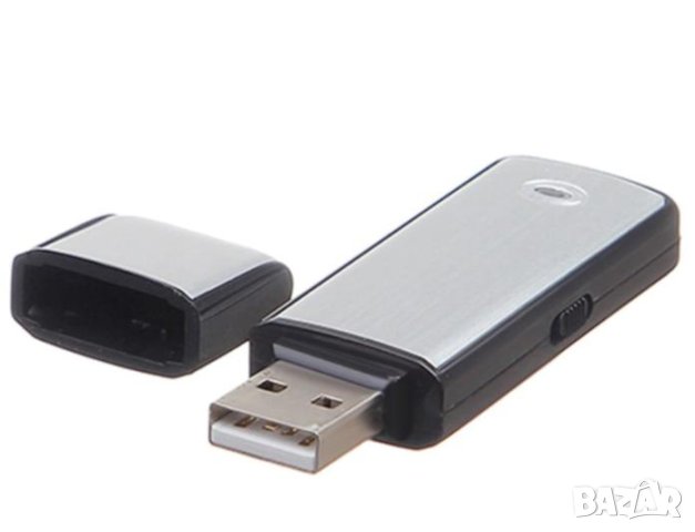 4~32GB USBFlashDrive Скрит Диктофон Подслушвател Аудио Рекордер Звукозаписвач 20ЧАСА Постоянен Запис, снимка 3 - Микрофони - 26270873