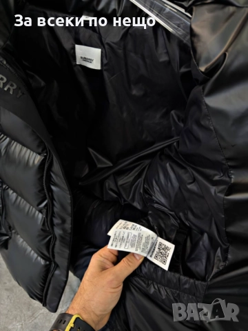 Burberry Мъжко Оригинално Черно Зимно Яке С Качулка Код A1148, снимка 5 - Якета - 52592815