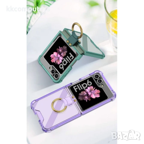 Samsung Galaxy Z Flip7 FE 5G / Z Flip6 5G TPU/ Ring Holder Калъф и скрийн протектор, снимка 4 - Калъфи, кейсове - 51215735