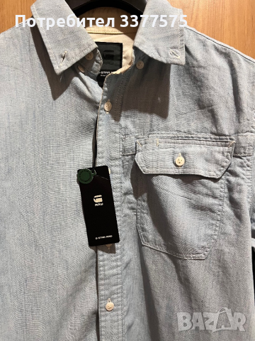 G-star Raw мъжка синя риза, снимка 4 - Ризи - 44642326