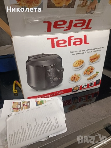 Фритюрник Tefal Principio 1000W 1,2л., снимка 4 - Фритюрници - 52434662