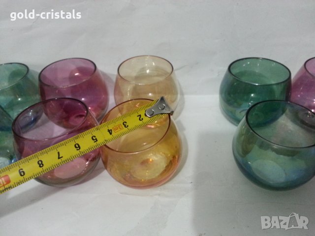Ретро цветни чашки  чаши, снимка 2 - Антикварни и старинни предмети - 35985281
