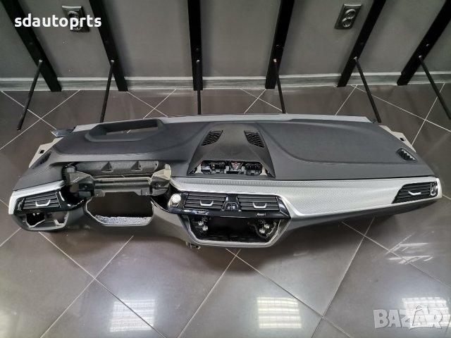 Арматурно Табло BMW 6 GT G32 Lci Черна Кожа Черен Шев БМВ Г32 ГТ - A53