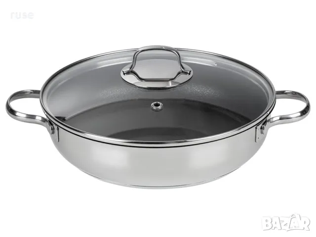 НОВИ! Тиган за задушаване 28см с капак съд за готвене, снимка 2 - Съдове за готвене - 49786528