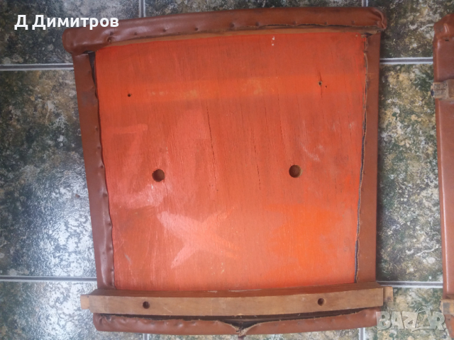 Стари кожени седалки за столове от 60те, снимка 8 - Антикварни и старинни предмети - 36296124