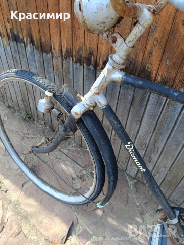 Старо колело /велосипед Диамант, за реставрация, снимка 2 - Антикварни и старинни предмети - 53847334