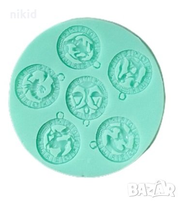 зодия зодии висулка за колие силиконов молд форма фондан ръчна , снимка 3 - Форми - 35839277