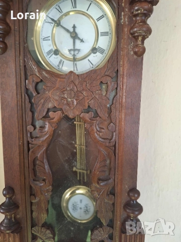 Немски стенен часовник, снимка 4 - Антикварни и старинни предмети - 52435733